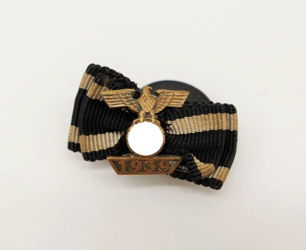 Knopflochminiatur zum Eisernes Kreuz 2. Klasse 1914 - Mit der Auflage zur Wiederholungsspange