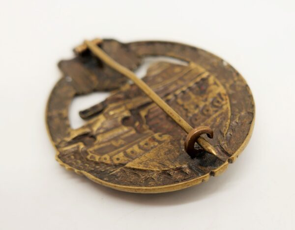 Panzerkampfabzeichen Bronze - Wurster - Hohlprägung aus Tombak - PKA – Bild 3