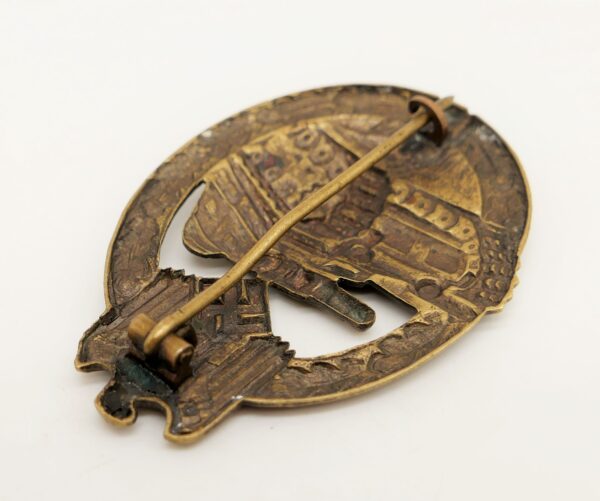 Panzerkampfabzeichen Bronze - Wurster - Hohlprägung aus Tombak - PKA – Bild 4