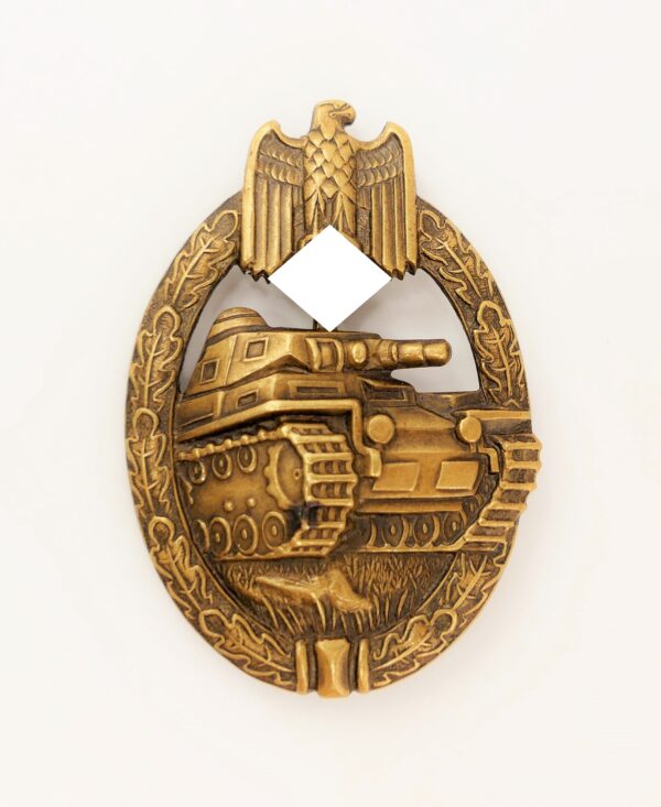 Panzerkampfabzeichen Bronze - Wurster - Hohlprägung aus Tombak - PKA