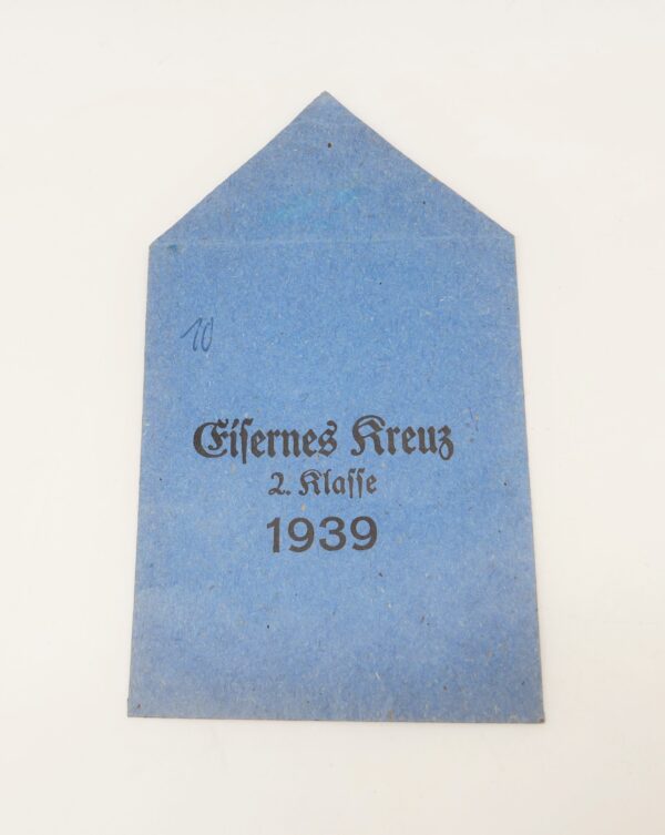 Verleihungstüte zum Eisernen Kreuz 2. Klasse 1939 – Hersteller Franz Reischauer, Oberstein
