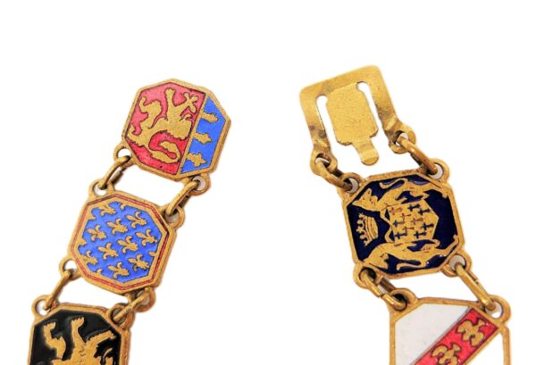 Armband - Mit schönen Emaillearbeiten - Andenken aus dem Frankreich-Feldzug - 1. Weltkrieg – Bild 2