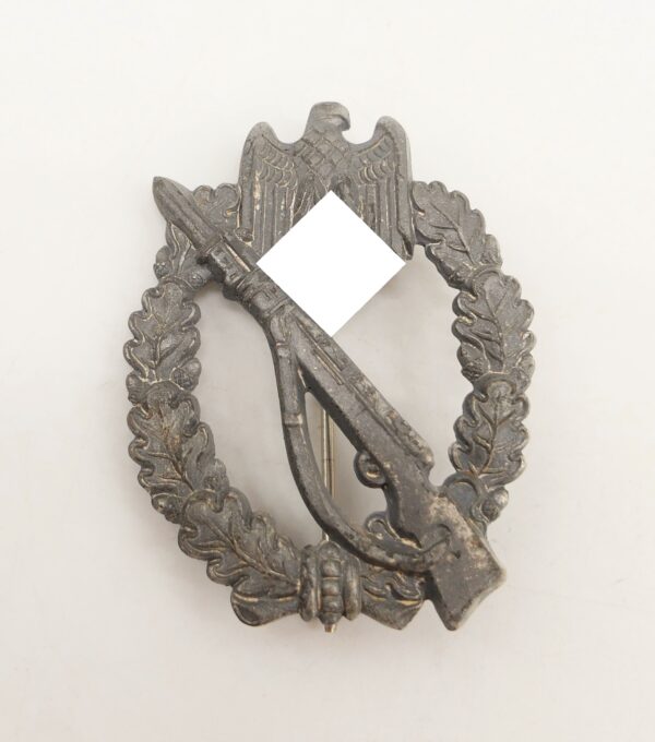 Infanterie Sturmabzeichen Silber - Hersteller S. H. u. Co. - Verleihungsschachtel mit Firmenstempel von Sohni Heubach & Co. – Bild 2