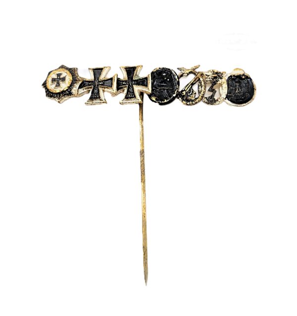 Miniatur Ordensspange - Deutsches Kreuz in Gold - Eisernes Kreuz - Flakkampfabzeichen - Erdkampfabzeichen - WIO – Bild 2