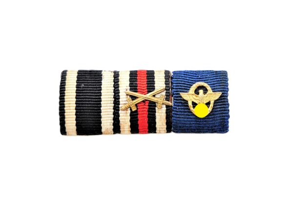 Feldspange - Eisernes Kreuz 2. Klasse 1914 - FEK - Dienstauszeichnung Polizei für 25 Jahre mit Adler Auflage - Bandspange – Bild 2
