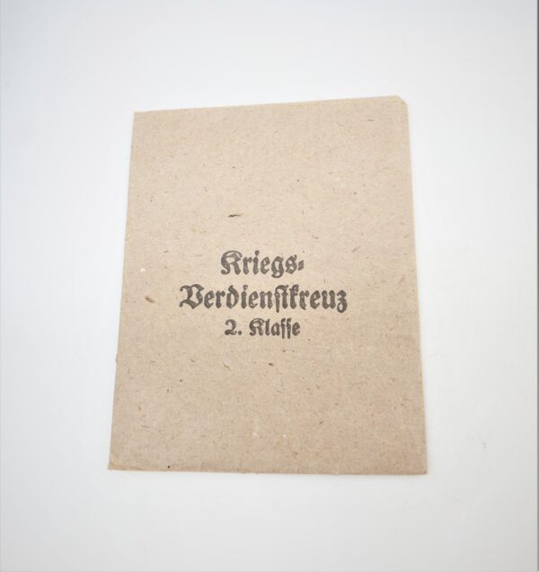 Kriegsverdienstkreuz 2. Klasse ohne Schwerter - Mit Verleihungstüte - Hersteller Steinhauer & Lück, Lüdenscheid – Bild 4