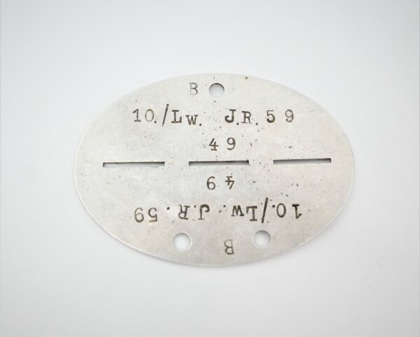 Erkennungsmarke – 10./LW. J.R. 59 49 - EKM - Dogs Tag - Luftwaffe – Bild 2