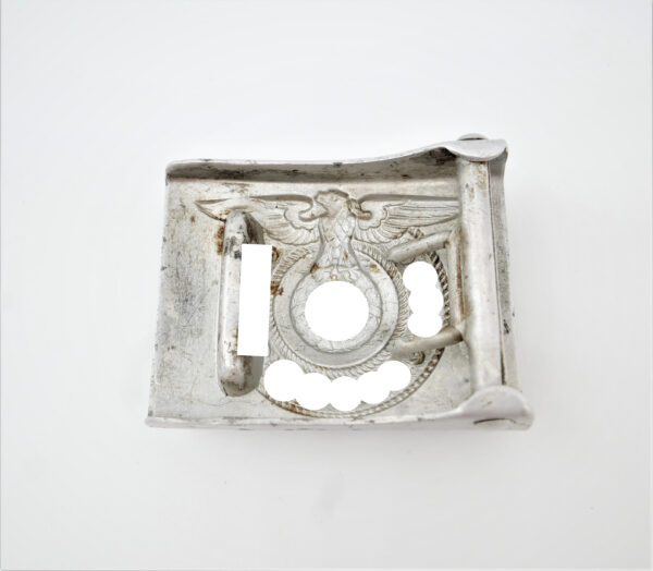 Aluminium Koppelschloss der Waffen SS - Für Mannschaften - Hersteller RZM 36/40 SS (Overhoff & Cie, Lüdenscheid) – Bild 3