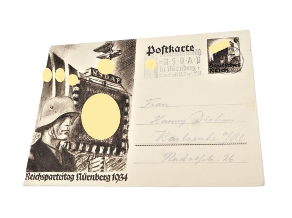 Postkarte – Ansichtskarte – Reichsparteitag (RPT) Nürnberg 1934 – Bild 2