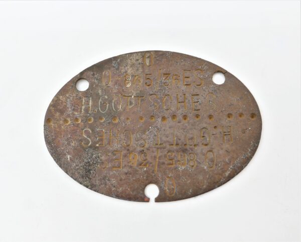Erkennungsmarke eines Angehörigen der Kriegsmarine – 0865/36ES – EKM – Dogs Tag - Bodenfund – Bild 2