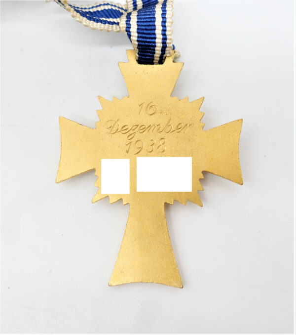 Mutterkreuz Gold im Etui - Verleihungsetui - Hersteller R. Hauschild, Pforzheim – Bild 3