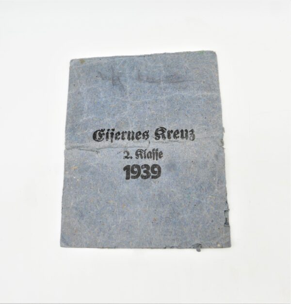 Verleihungstüte zum Eisernen Kreuz 2. Klasse 1939 – Hersteller Ernst L. Müller, Pforzheim