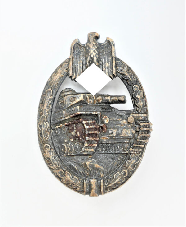 Panzerkampfabzeichen Bronze – Hersteller HA (Hermann Aurich, Dresden) - Bodenfund