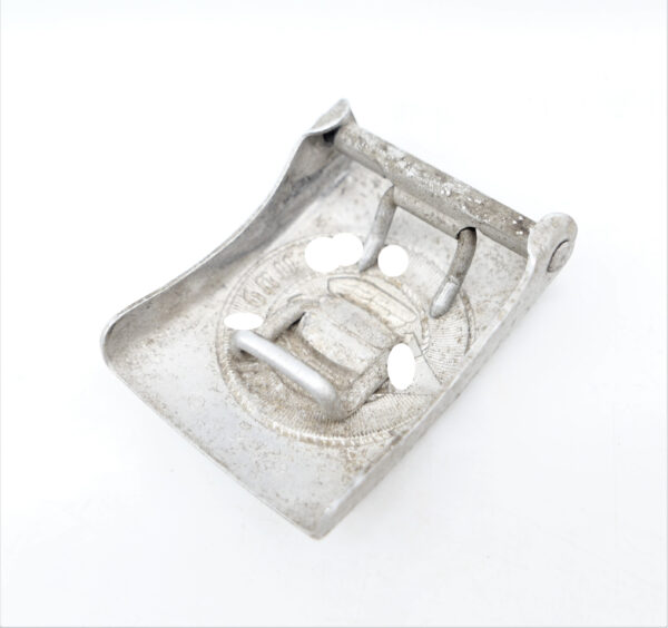 HJ (Hitlerjugend) Koppelschloss - Variante mit Patent-Hakenfang - Hersteller M4/39 (Assmann und Söhne, Lüdenscheid) - Aluminium – Bild 3
