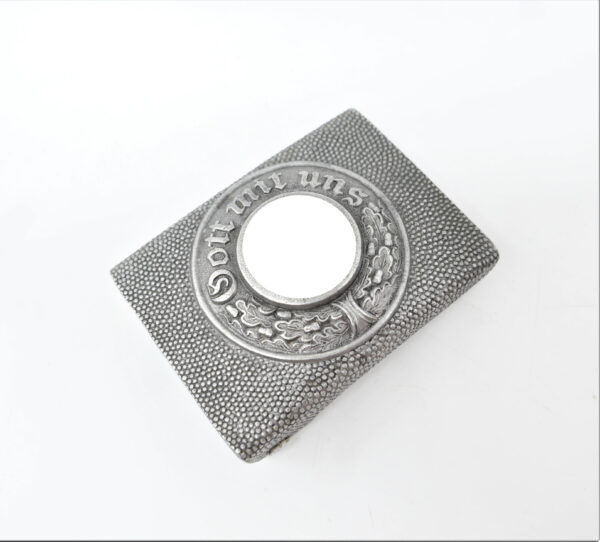 Koppelschloss der Polizei – Für Mannschaften – Aluminium – Hersteller JMO (Julius Maurer, Oberstein)
