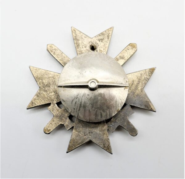 Kriegsverdienstkreuz 1. Klasse mit Schwerter an Schraubscheibe - Hersteller L/12 (C.E. Juncker, Berlin) – Bild 2