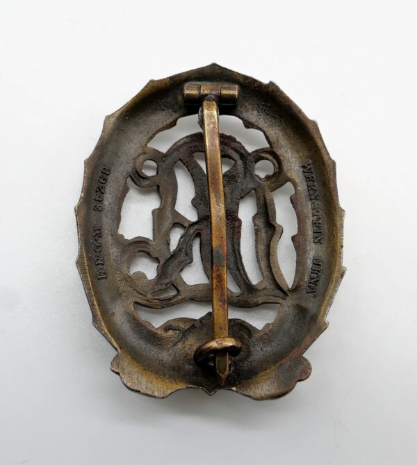 DRL Sportabzeichen Bronze – Hersteller Wernstein, Jena – D.R.G.M. 35269 – Bild 2