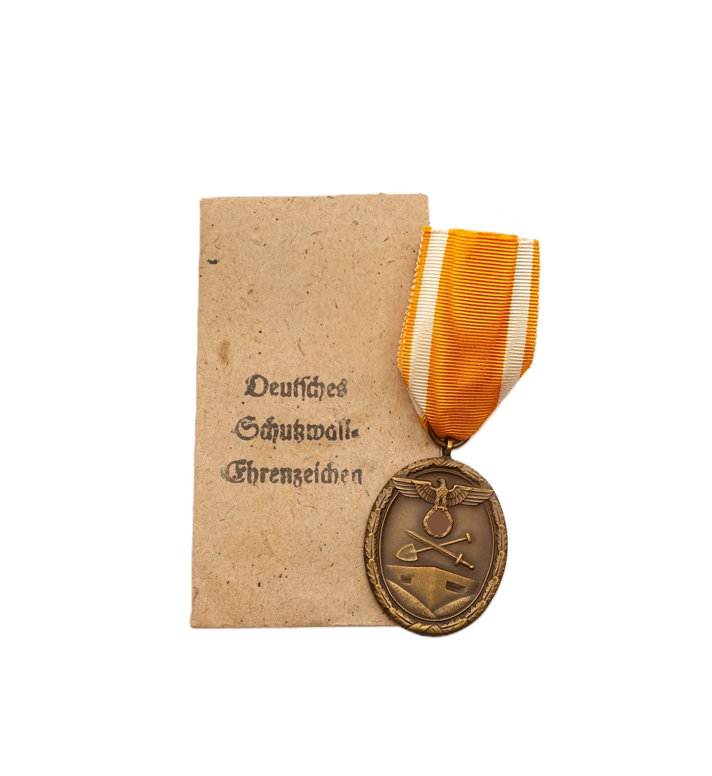 Schutzwall – Ehrenzeichen mit Verleihungstüte – Carl Poellath, Schrobenhausen