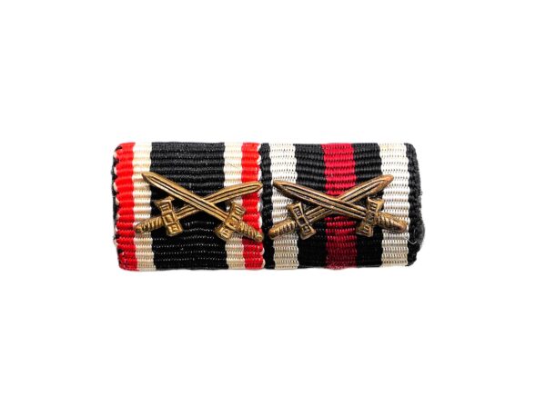 Schmale Feldspange – Kriegsverdienstkreuz 2. Klasse – Ehrenkreuz für Frontkämfer - KVK - FEK - Bandspange – Bild 2