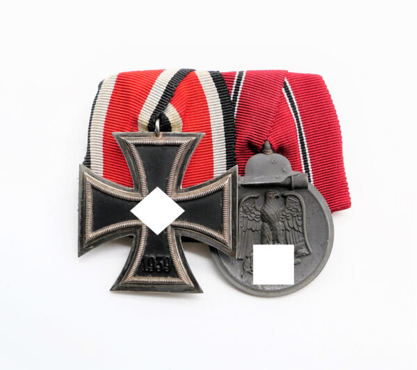 Kleine Ordensspange – Eisernes Kreuz 2. Klasse 1939 – Medaille zur Winterschlacht im Osten - EK II - WIO – Bild 2
