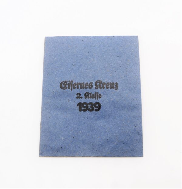 Verleihungstüte Eisernes Kreuz 2. Klasse – Hersteller Carl Forster & Graf, Schwäb. Gmünd – Ohne LDO Hinweis