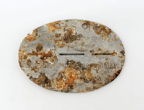Erkennungsmarke - Schw. Flak Kraftw. Transp. Battr. - Bodenfund - EKM - Dogs Tag – Bild 2