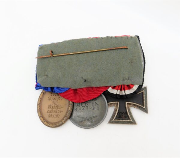 Ordensspange – Eisernes Kreuz 2. Klasse 1939 – Medaille zur Winterschlacht im Osten – RAD Dienstauszeichnung für Männer 4. Stufe – Bild 3