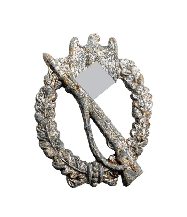 Infanterie Sturmabzeichen Silber – Hersteller W. H. (Wilhelm Hobacher, Wien) - ISA - Bodenfund