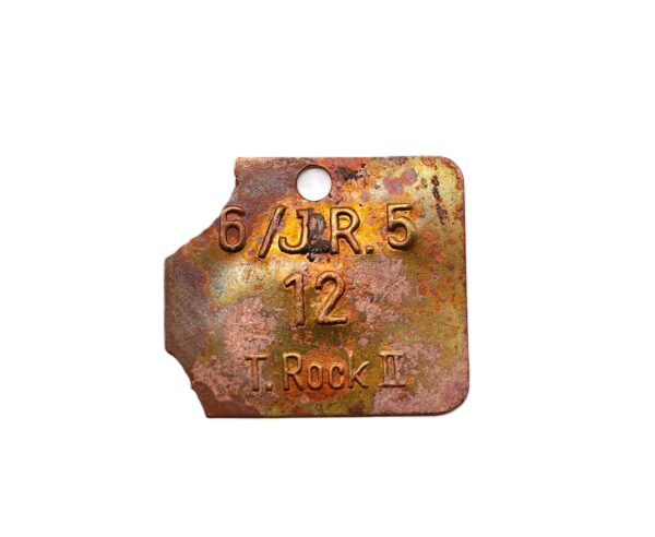 Kleidermarke – Marke – 6/J.R.5 – 12 – T. Rock II – Bodenfund