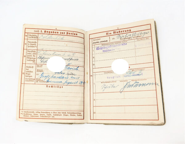 Wehrpass - Wehrmachts-Führerschein - Eines Unteroffiziers der 4. Komp. Kw. Tr. Regt. 605 - Umfangreicher Gefechtskalender – Bild 6
