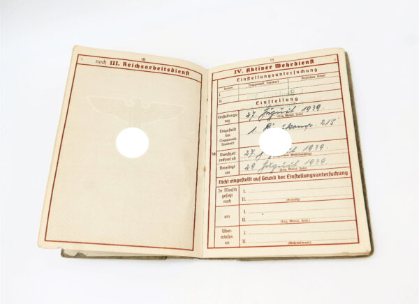 Wehrpass - Wehrmachts-Führerschein - Eines Unteroffiziers der 4. Komp. Kw. Tr. Regt. 605 - Umfangreicher Gefechtskalender – Bild 7