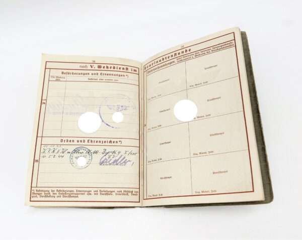 Wehrpass - Wehrmachts-Führerschein - Eines Unteroffiziers der 4. Komp. Kw. Tr. Regt. 605 - Umfangreicher Gefechtskalender – Bild 13