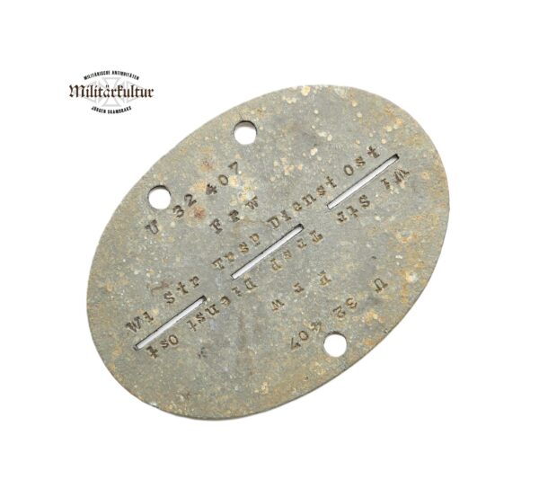 Erkennungsmarke – U 32 407 - Frw Wi Str Trsp Dienst Ost - EKM – Dogs Tag - Freiwillige Helfer
