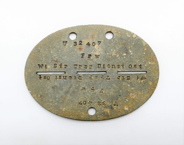Erkennungsmarke – U 32 407 - Frw Wi Str Trsp Dienst Ost - EKM – Dogs Tag - Freiwillige Helfer – Bild 2
