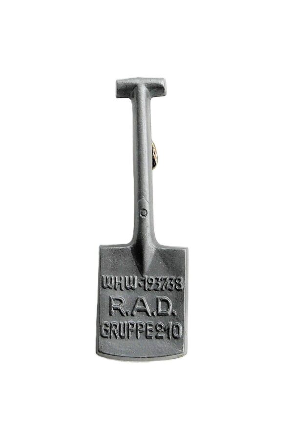 Abzeichen WHW (Winterhilfswerk) 1937/38 - RAD Spaten - Gruppe 210 – Bild 2