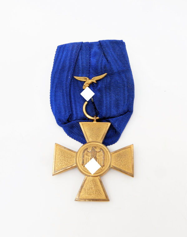 Dienstauszeichnung – Kreuz für 25 Jahre an einer Einzelspange/Einzelbandspange - Hersteller L/58 (Rudolf Souval, Wien)