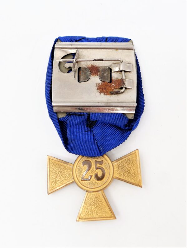 Dienstauszeichnung – Kreuz für 25 Jahre an einer Einzelspange/Einzelbandspange - Hersteller L/58 (Rudolf Souval, Wien) – Bild 2