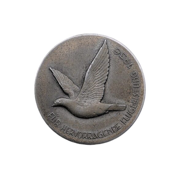 R.D.Kl. Medaille im Verleihungsetui - Reichsfachgruppe Reisebrieftaubenwesen - Für hervorragende Flugleistungen 1936 - Taube - Tauben – Bild 3