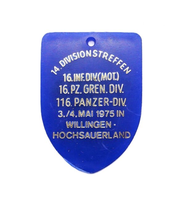 Abzeichen – 14. Divisionstreffen 16. Inf.-Div.-mot. – 16. Panz.-Gren.-Div. – 116. Panzer-Division – Windhunde - 03./04. Mai 1975
