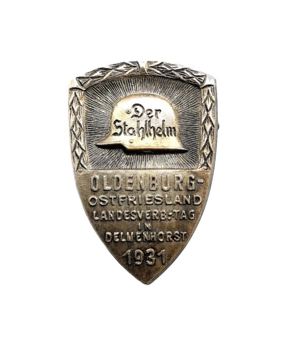 Abzeichen – Der Stahlhelm - Oldenburg-Ostfriesland - Landesverbandtag in Delmenhorst 1931– Stahlhelmbund