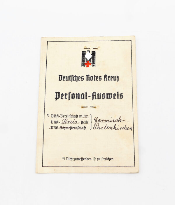 Deutsches Rotes Kreuz (DRK) Personal Ausweis - Mitgliedskarte DRL - Reisepass Deutsches Reich - Papiere eines Mannes – Bild 2