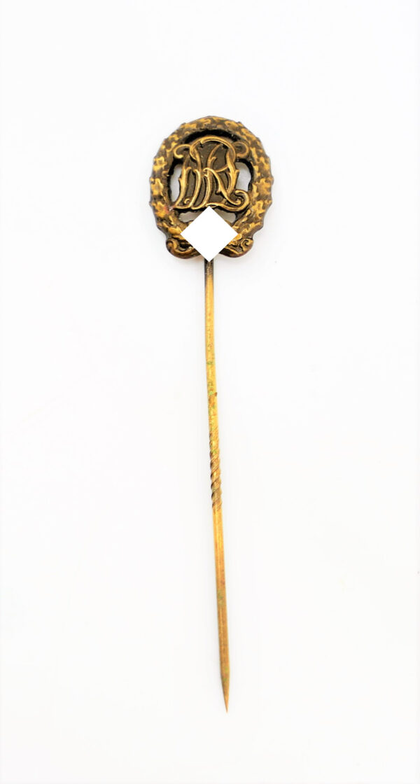 17 mm Miniatur DRL Sportabzeichen Bronze – Hersteller Wernstein, Jena – Bild 2