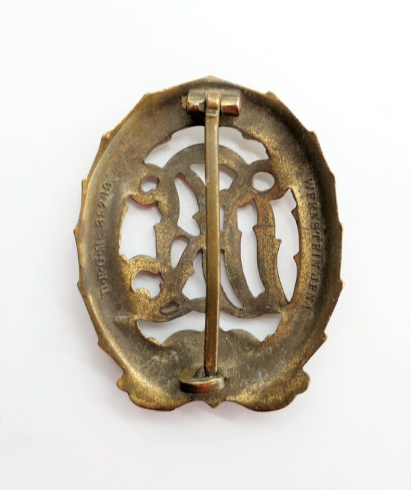 DRL Sportabzeichen Bronze – Hersteller Wernstein, Jena – D.R.G.M. 35269 – Bild 2