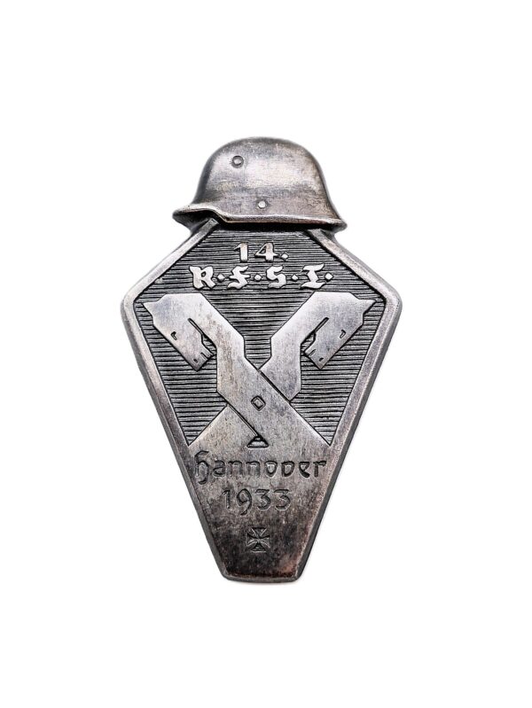 Abzeichen – Stahlhelmbund – 14. R.F.S.T. Hannover 1933 - Hersteller Lameyer, Hannover - Im seltenen Etui – Bild 2