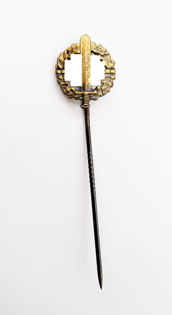 16 mm Miniatur zum SA Sportabzeichen Bronze – Hersteller 6 (Fritz Zimmermann, Stuttgart) – Bild 2