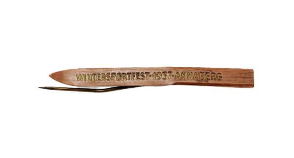 Abzeichen Ski – Wintersportfest 1937 Annaberg - Aus Kunststoff – Bild 2
