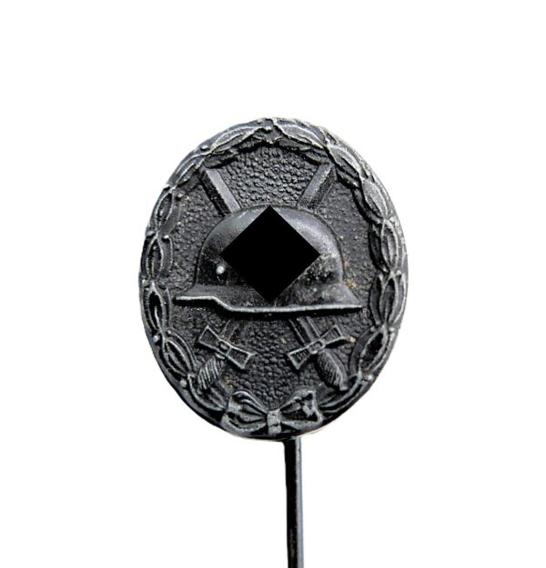 17 mm Miniatur zum Verwundetenabzeichen Schwarz – Hersteller L/11 (Wilhelm Deumer, Lüdenscheid) - VWA