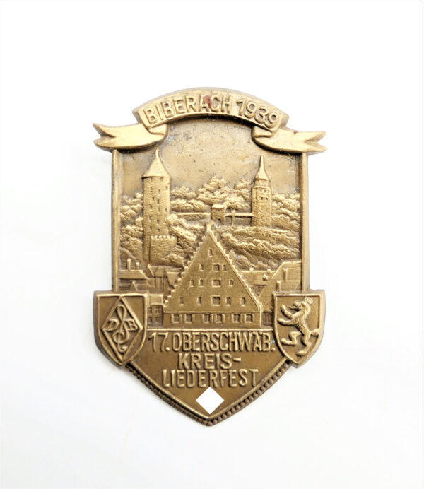 Abzeichen - 17. Oberschwäbisches Kreis- Liederfest - Biberach 1939 - DSB