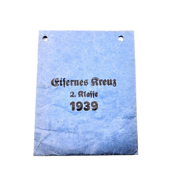 Verleihungstüte - Eisernes Kreuz 2. Klasse 1939 – Hersteller Walter & Henlein, Gablonz - EK