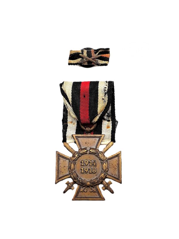 Ehrenkreuz für Frontkämpfer – Hersteller W (Hermann Wernstein, Jena-Lobstedt) - Mit Knopflochschleife